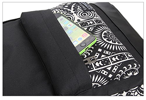 FakeFace Damen Mädchen Canvas Rucksack Schulranzen Schulrucksack für High School Campus Uni Outdoor Reise - 6