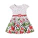 Produktbild feiXIANG Sommerkleid Kleinkind Baby Punkt Druck Kleidung beiläufige Kleid Strandkleider Neugeborene Taufkleidung (Rot,L/6M)