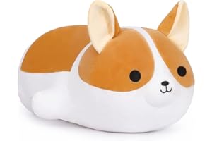 Sausudols Shiba Inu Plüschtier Weiches Kissen Corgi Stofftier Plüschkissen Spielzeug Puppen für Kinder Geschenk 40 cm