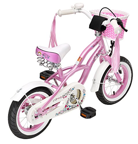 BIKESTAR® Premium Design Kinderfahrrad für coole Kids ab 3 Jahren ★ 12er Deluxe Cruiser Edition ★ Glamour Pink - 4