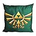 Produktbild Zelda Kissen Hyrule Triforce Logo Nintendo 38x38cm von Elbenwald grün