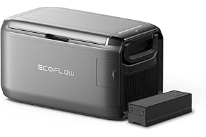 ‎EF ECOFLOW ECOFLOW GLACIER Classic Portable Cool Box 35 L with 298 Wh Additional Battery, 43 Hours Mains Independent Cooling, 25 Minutes Quick Freezing Function, AC/DC/Solar Energy, Mini Fridge for Camping, Road