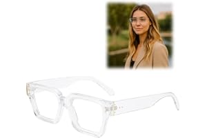 OIXYAZ 1 Pezzi Occhiali trasparenti,Occhiali Rettangolari Luce blu per - Donne e Uomo Occhiali Anti Luce Blu Classici Quadrati a Luce Blu da computer