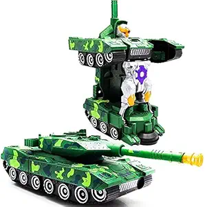 Galaxy Hi-Tech Plastic Deformation Robot Car, Pack Of 1, Green