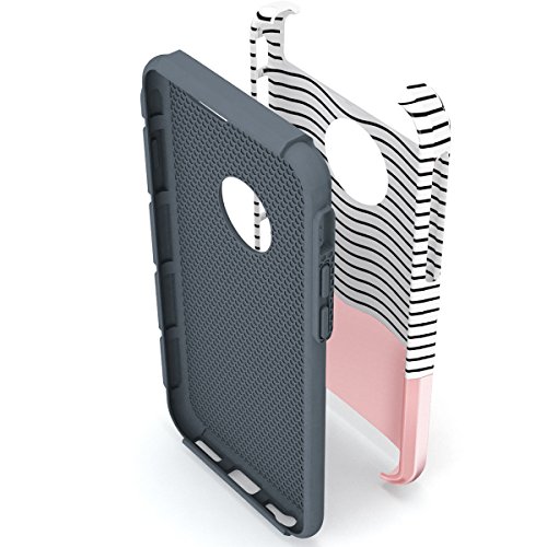 BENTOBEN iPhone 6 Funda  iPhone 6S Funda  2 Piezas Ultra Delgada iPhone 6 Protector C  scara Dura Flexible TPU Doble Capa Parachoques Forma Ondulada Protecci  n para iPhone 6 6S 4 7 Inch  Gris