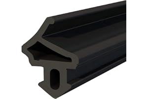 DQ-PP S-1172 - Junta para ventanas (aluminio, 10 m), color negro