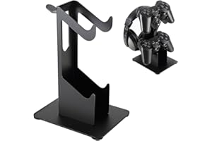 Folgtek 2-stöckig Tisch-Kopfhörerständer Kopfhörerhalterung, Gaming-Kopfhörer-Display-Ständer Telefonhörer Halterung für Sennheiser, Sony, Audio-Technica, Bose, Beats, Akg usw. (Schwarz, 2 Plätze)