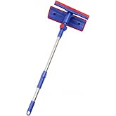 HUMAS Teleskopik Cam Silme Mop ve &Ccedil;ek&ccedil;ek Aparatı &ndash; &Ccedil;ift Taraflı Mikrofiber Temizleme Başlığı, Uzayan Saplı Cam Sileceği &ndash; Pen