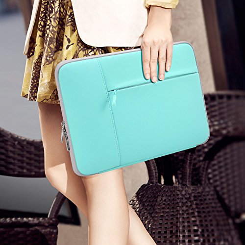 ivencase® stoßfest Neopren Laptop Tasche Hülle Beutel Für 13,3 Zoll Laptop / Notebook Computer / 12,9 Zoll iPad Pro / MacBook Air 13 / MacBook Pro 13.3 / Pro Retina Teal-Gray - 7