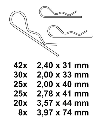 CON:P B34159 Sortimentskasten Federstecker, verzinkt, 150-teilig - 3