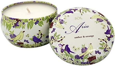 Tru Melange - Sol Aria 100% Pure Aromatherapy Candle Amber and Orange - 7 oz.