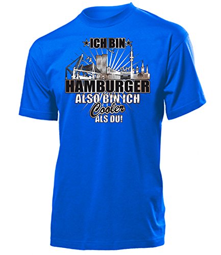Ich Bin Hamburger Also Bin Ich Cooler als Du 4612 Herren T-Shirt (H-B) Gr. S