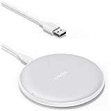 Anker Chargeur sans Fil, Max 10 W, PowerWave Pad amélioré avec certif. Qi 7,5 W pour iPhone XS Max/XR/XS/X/8, Charge Rapide d