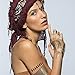 Tattify Metallic Gold Indian Style Jewelry Temporary Tattoos - Indian Princess (Set of 4 sheets)
