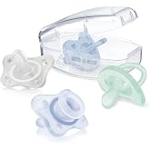 Chicco Baby Growth Kit 0-6 Months Girl: Pack 4 Pacifiers (0-2 and 2-6m) Silicone, Newborn Pacifier and Baby, Physiological Pa
