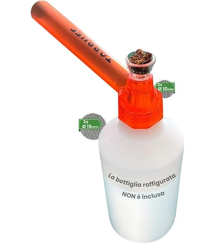 Bong in vetro con tornado percolato, Green Bong Water Bong con tubo di vetro da 14,5 mm per fumare bong narghilè Invia spazzola per la pulizia (bong verde