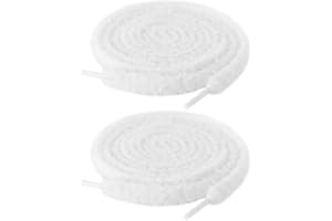 UamGlsob Fluffy Laces, Lacci Morbidi, Lacci Piatti Di Peluche Per Scarpe Da Ginnastica, 8 mm Di Larghezza Spessi Stringhe Per Sneaker Di Tela High Top Casual Shoes