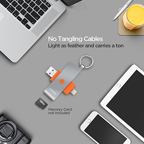 [Apple MFI Certified] OMARS® TF Micro SD Kartenleser Lightning USB Stick iPhone iPad Kartenlesegerät (Keine SD-Karte enthalten) - 6