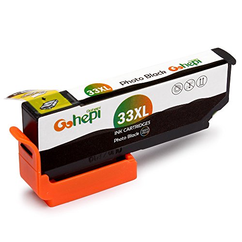 Gohepi 33XL Kompatibel für Druckerpatronen Epson 33XL 33, 2 Schwarz/Foto-Schwarz/Blau/Rot/Gelb 6er-Pack Arbeiten mit Epson XP-640 XP-530 XP-830 XP-645 XP-540 XP-900 XP-630 XP-635 Patronen - 4