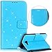 Produktbild Galaxy A5 2016 Hülle,Surakey Handyhülle für Samsung Galaxy A5 2016 A510F Lederhülle Wallet Tasche Brieftasche PU Leder Flip Tasche Case,Intarsien Bling Kristall Glitzer Strass Diamant Prägung Schmetterling Muster Lederhülle im Bookstyle Handyhülle Handytasche Schutzhülle Handyschutz Wallet Case Klapp Schutz Handy Hüllen Taschen Tasche Hülle Cover Etui Flip Ständer Kredit Kartenfächer Flip Etui Tasche für Samsung Galaxy A5 2016 A510F - Blau
