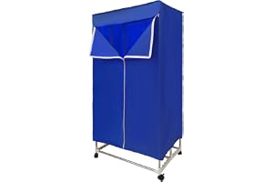 OUKANING Vikbar torktumlare elektrisk 1 500 W, 45 dB, tyst, bärbart torrskåp, garderob med fjärrkontroll och timer, IPX1, 30 kg bärkraft, PTC-uppvärmning (fjärrkontroll
