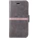 Produktbild LMAZWUFULM Hülle für Samsung Galaxy A5 2017 SM-A520F 5.2 Zoll PU Leder Mini Mund Design Magnetverschluss Brieftasche Lederhülle Klassisch Elegant Handytasche Mischfarben Muster im Bookstyle mit Stent Funktion und Karten Slot Schutzhülle Ledertasche Flip Cover für Samsung Galaxy A5 (2017) Grau-Rosa
