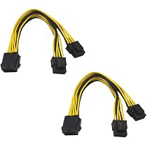 Zahara 24-Pin Dual PSU Verlängerungskabel - 1 Auf 2 Splitter Für ATX-Netzteile, 20 Cm