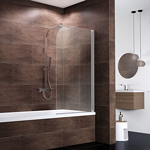 Badewannenaufsatz Duschabtrennung Badewanne Berlin 140×80 cm von Schulte, Sicherheitsglas klar, Profile alu natur, 4056397001256 - 2