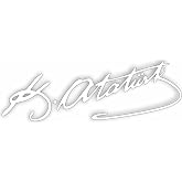 Sticker Usta Atat&uuml;rk Mustafa Kemal Atat&uuml;rk Imza Araba Motosiklet Oto Karavan Sticker Beyaz 10x3 Cm