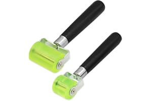 HATFRYF Automotive Sound Deadening Roller Rubber Seam Roller, Car Audio Deadening Mats Heat Abatement Mats Roofing Materials Linoleum Flooring Carpeting Wallpaper Application Wheel Roller - 2pcs