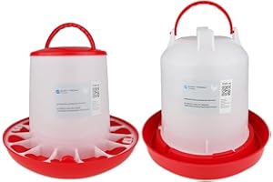 Easy Media mangiatoia da 9 Kg + abbeveratoio da 11 L per pollame distributore automatico mangime acqua per polli galline