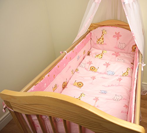 6 Piece Nursery Bumper Bedding Set to Fit Cot or Cot Bed + Jersey Sheet - (COT 120 x 60cm, Pattern 11)