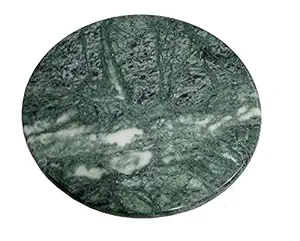 Salvus App SOLUTIONS Italian Marble Handmade Green & White Roti Maker/Rolling Board (Chakla) for Kitchen Use
