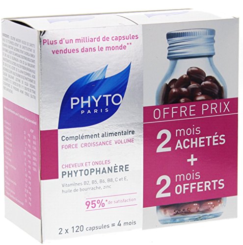 Phyto PHYTOPHANÈRE Nahrungsergänzung Haarausfall bei Frauen & brüchige Fingernägel – 2 X 120 Kaps - 3