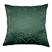 Viola Damask Square Cushion Cover 40 x 40 cm Selection of Colours dark green