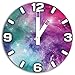 Produktbild Das etwas andere Farbenspiel, Design Wanduhr aus Alu Dibond zum Aufhängen, 30 cm Durchmesser, breite Zeiger, schöne und moderne Wand Dekoration, mit qualitativem Quartz Uhrwerk