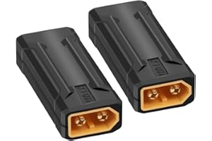 RIIEYOCA XT60 Male to Male Connector, XT60 Coupler no Wire Adapter for RC car, FPV drone, LiPo Battery, Laptop Power Supplies, etc (mm)