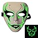 Produktbild Bonamana Licht leuchten Maske Kostüm EL LED Draht Halloween Maske Tod Grimasse Masken Masquerade (Leuchtstoff grün)