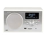 digitalradio über usb Vielseitiges Digital- und UKW/ FM Radio mit RDS - schlichtes Design mit gebürsteten Aluminium und Holzgehäuse für vollen Klang - erhältlich in schwarz, weiß und braun