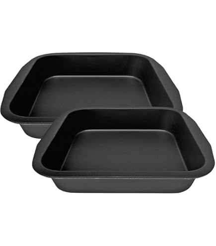 Moule Carré 22x22 Cm Lot De 2 Plats À Gratin Carrés, Rectangulaires, Antiadhésifs, En Acier Inox Antiadhésif Lasagnes Moule Carré 22x22 Cm Lot De 2 Plats À Gratin Carrés, Rectangulaires, Antiadhésifs, En Acier Inox Antiadhésif Lasagnes