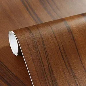 A1 Decor Brown Wood Pattern Grain Old Furniture Texture Interior Film Vinyl Wallpaper-12X36 Inch Film Self Adhesive Peel-Stick Waterproof Contact Paper for -Kitchen Cupboard/Sheet Table/Almirah