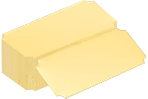PATIKIL Graverad namnskylt, 24 st 10 cm x 5 cm bildramsetikett konst tagg personliga namnplakett troféplattor med självhäftande baksida för lasergravering gör-det-själv hantverk namnskylt, guldton
