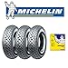 Produktbild Dreifach drei Reifen Michelin S83 Für Piaggio APE 50 FL/FL2 1989 – 1995 mit Luftkammern Michelin Größe: 100/90 – 10 56J DOT 2016
