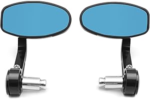 LIUDUO 2Pcs CNC Motorcycle Bar End Black Rearview Side Mirrors Compatible with Triumph Speed Triple