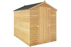 WALTONS EST. 1878 WALTONS 7 x 5 Overlap Windowless Storage Shed | Apex Roof | 7mm Overlap Cladding | Wooden Garden Storage Shed | 10 Year Anti Rot Guarantee | 7 x 5 7ft 5ft