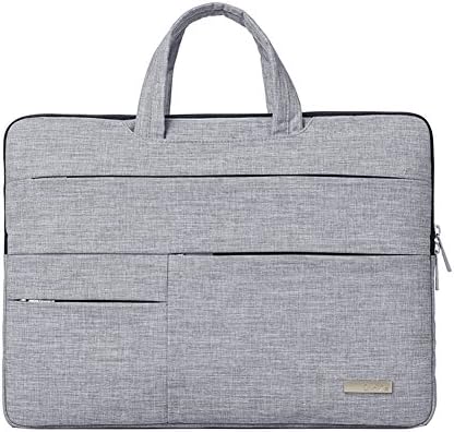 Macbook Pro Bag 15.4 inch Notebook Sleeve Business Water-resistant Laptop Handbag, Laptop Shoulder Bags with Handle for 15-15.6 Inch New MacBook Pro Notebook Computer -Grey