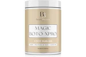 Beyn Beauty® Maschera Capelli Ristrutturante Magic Botoxpro, Trattamento capelli danneggiati, Idratante, lisciante, rinforzante, Acido ialuronico, cheratina, tannino, Made in France (Cocco Sublime)