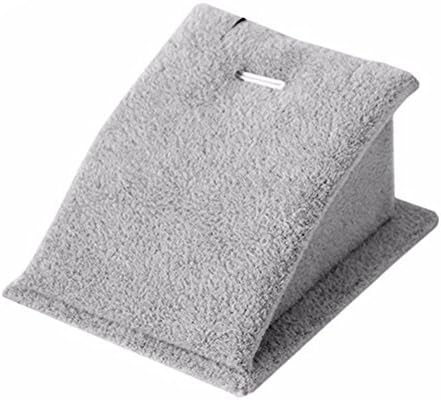 Fixuk Fashion Velvet Holder Necklace Pendant Chain Jewelry Display Stand Show Rack (Gray)