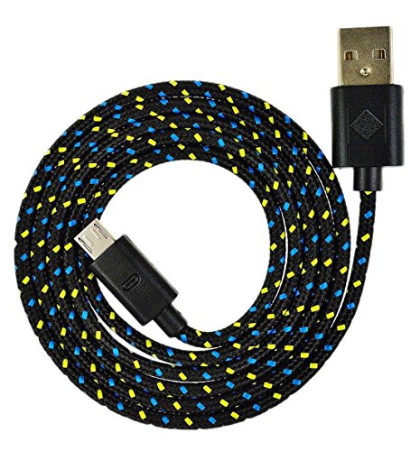 JUNGEN 2m Premium Micro USB auf USB Kabel mit Metallstecker Nylonmantel besonders strapazierfähig flexibles Lade- und Datenkabel mit vergoldeten Kontakten für Android, Samsung, HTC, und mehr (schwarz) - 6
