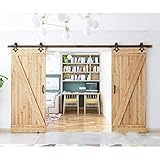 Lot de 2 rails de porte coulissante pour portes coulissantes et portes coulissantes